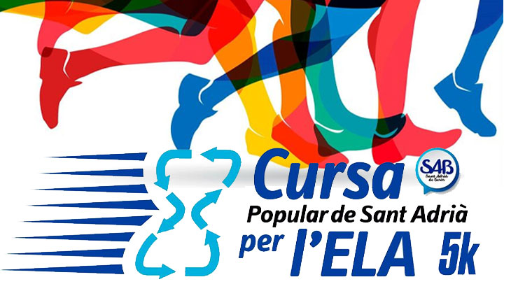 Banner de la carrera Cursa de Sant Adrià per l'ELA